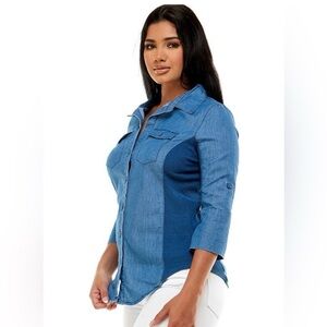 Cavalini Dark Blue Denim Shirt